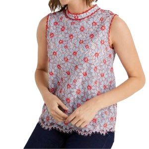 Draper James Collection Floral Lace Tank Top Size 2